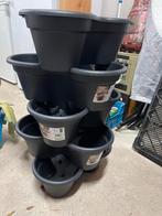 Bloempotten etagere Malaga Clover 45cm zwart, Tuin en Terras, Kunststof, Balkon, Minder dan 60 cm, Nieuw