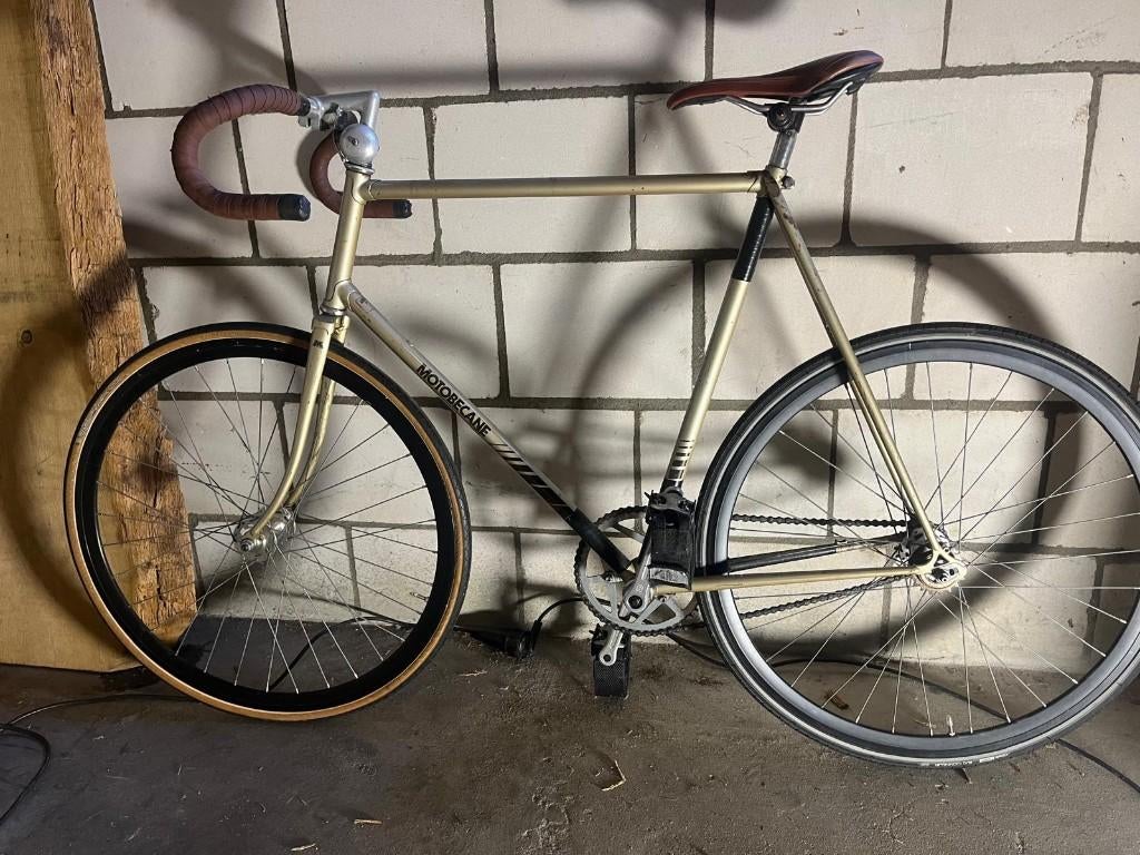 Mooie zelfbouw single fixed gear fiets / fixie maat L/XL, Fietsen en Brommers, Fietsen | Racefietsen, Gebruikt, Staal, Heren, 57 tot 61 cm