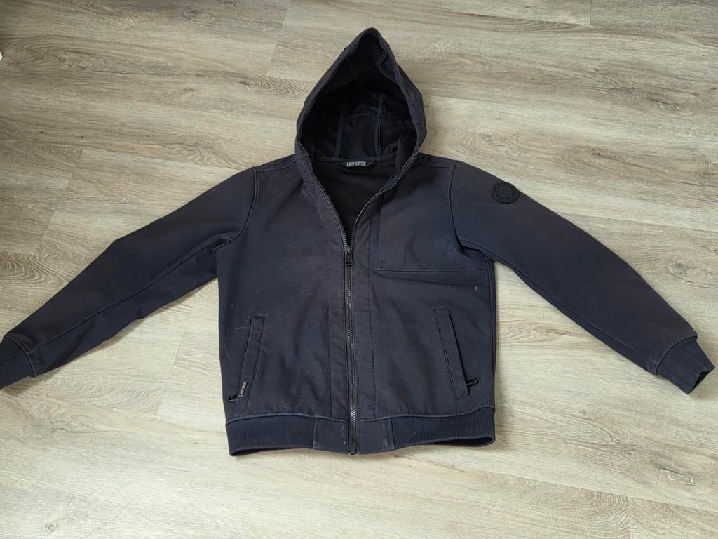 Airforce soft jas Maat 140 Zwart, Ophalen of Verzenden, Zo goed als nieuw, Airforce, Jongen