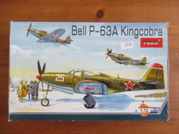 Bell P-63A Kingcobra (Toko 1/72), Hobby en Vrije tijd, Modelbouw | Vliegtuigen en Helikopters, Zo goed als nieuw, Vliegtuig, 1:72 tot 1:144