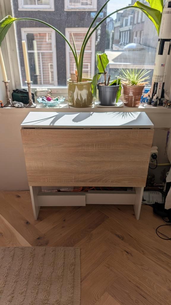 Inklapbare tafel, Huis en Inrichting, Tafels | Eettafels, 50 tot 100 cm, 100 tot 150 cm, Rechthoekig, Ophalen