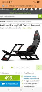 Next Level Racing F-GT Cockpit Raceseat, Spelcomputers en Games, Ophalen, Nieuw