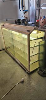 Winkel vitrinekast met verlichting mooi om verzameling, Ophalen, 100 tot 150 cm, 150 tot 200 cm, Glas