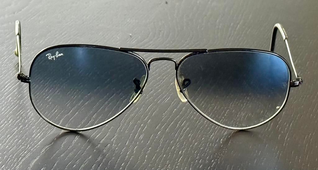 Originele Ray-Ban Aviator RB3025, Zwart montuur., Ophalen of Verzenden, Zo goed als nieuw, Zwart, Ray-Ban