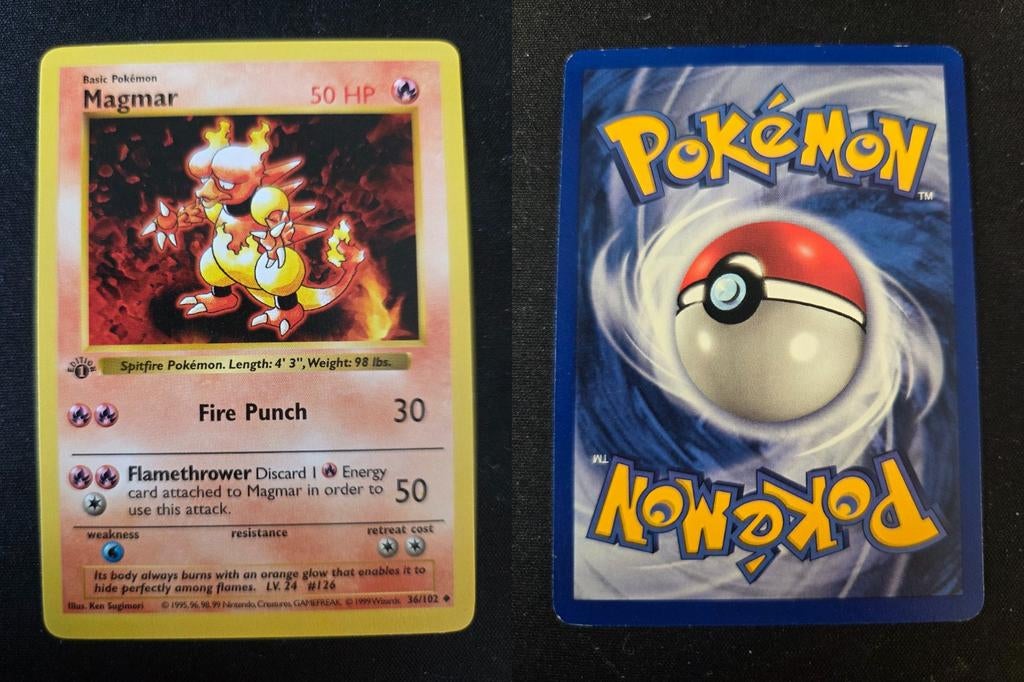 Base Set 1st edition kaarten, Ophalen of Verzenden, Zo goed als nieuw, Meerdere kaarten