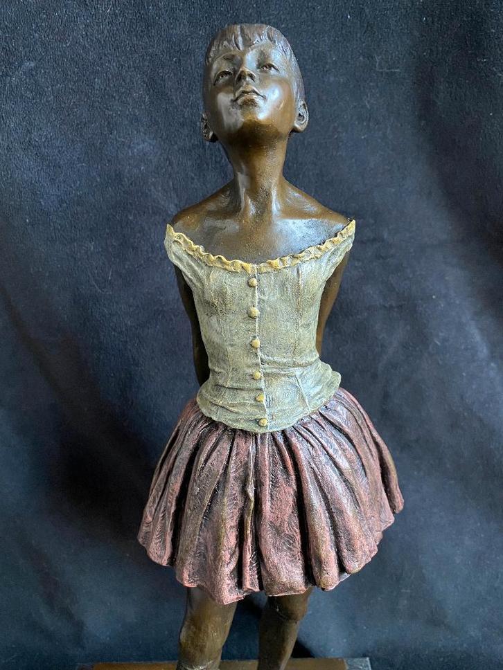 Bronzen ballerina Degas 40cm!! fraai gekleurd zuiver brons, Antiek en Kunst, Kunst | Beelden en Houtsnijwerken, Ophalen of Verzenden