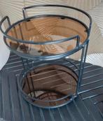 Leuke etagère van metaal en glas, Huis en Inrichting, Woonaccessoires | Etagères, Ophalen, Zo goed als nieuw