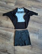River island zara set vest rok denim shirt 134, Meisje, Ophalen of Verzenden, Zo goed als nieuw, Zara