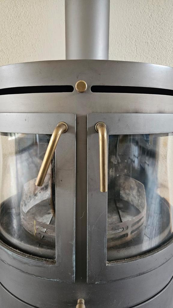 Eurovlam kachel inclusief buis, Huis en Inrichting, Kachels, Gebruikt, Vrijstaand, Houtkachel, Hout, Ophalen