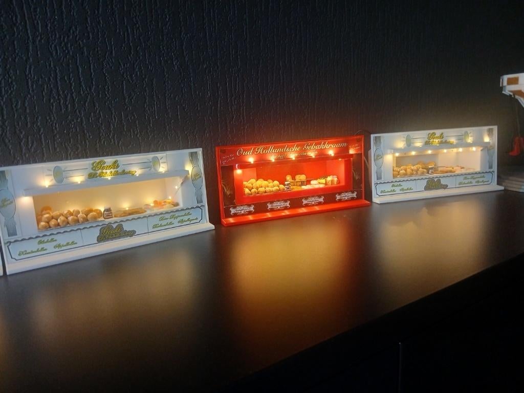 Gebak- Oliebollenkraam met verlichting, Hobby en Vrije tijd, Overige merken, 1:32 tot 1:50, Overige typen, Nieuw