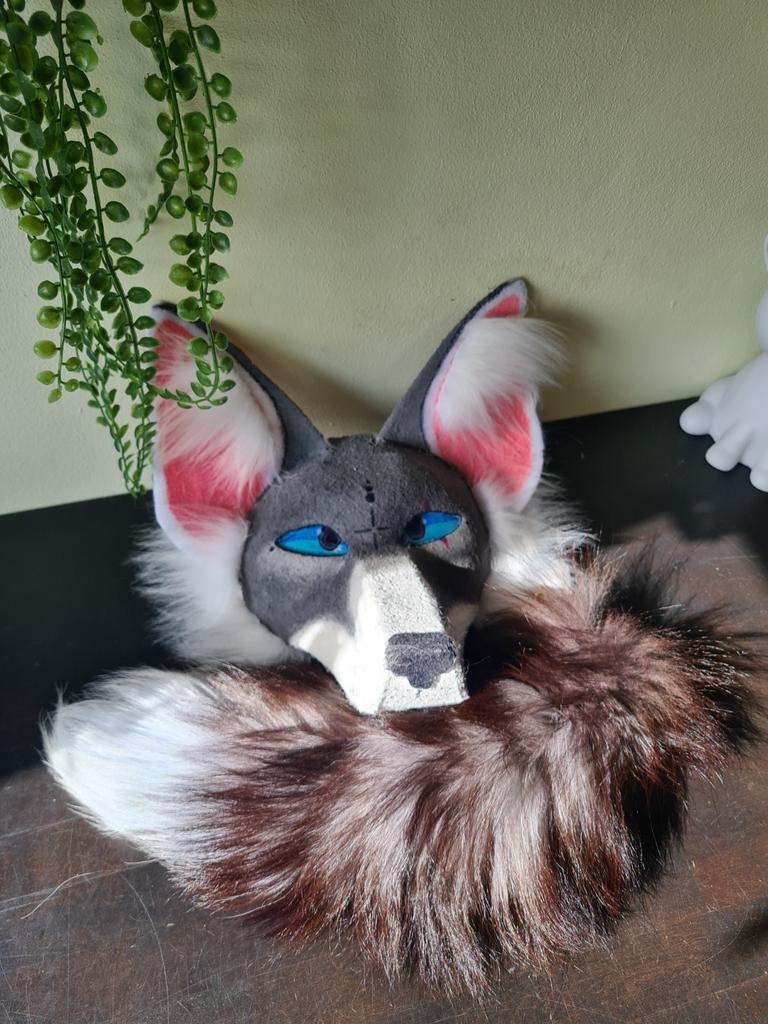 Therian masker wolf met staart, Ophalen of Verzenden