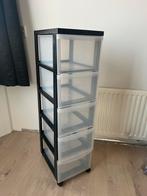 Plastic ladekast op wieltjes, Huis en Inrichting, Ophalen, 5 laden of meer, 100 tot 150 cm, 25 tot 50 cm