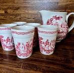 Antieke kan en bekers van Petrus Regout & co  uit Maastricht, Ophalen of Verzenden