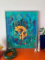 Kleurrijk abstract schilderij, Ophalen of Verzenden