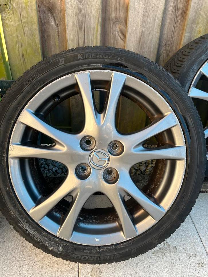 4x Mazda 2 velgen met Hankook Kinergy 4S2 All Season banden, Auto-onderdelen, Banden en Velgen, Banden en Velgen, All Season, 16 inch
