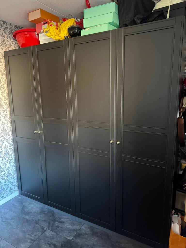 Zwarte Ikea Paxkast met verlichting, Huis en Inrichting, Ophalen, Zo goed als nieuw, 25 tot 50 cm, Minder dan 100 cm