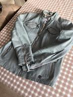 Leer jas, Ophalen of Verzenden, Zo goed als nieuw, Maat 42/44 (L), Blauw