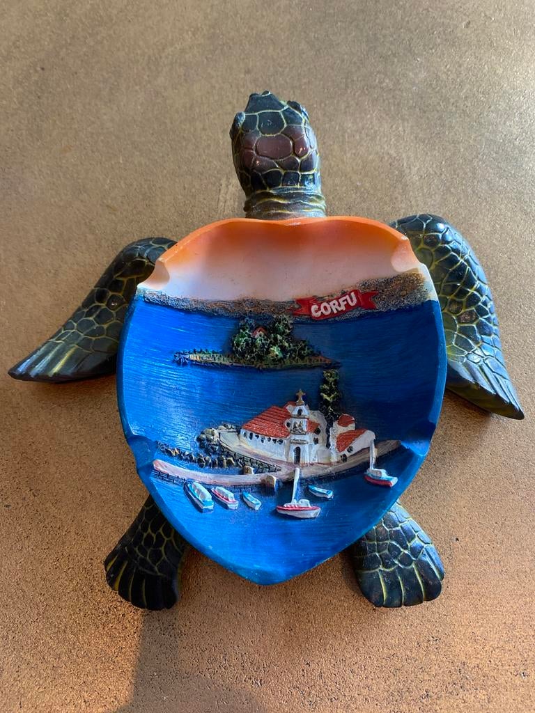 Schildpad asbak/schaaltje Corfu souvenir, Ophalen of Verzenden, Gebruikt