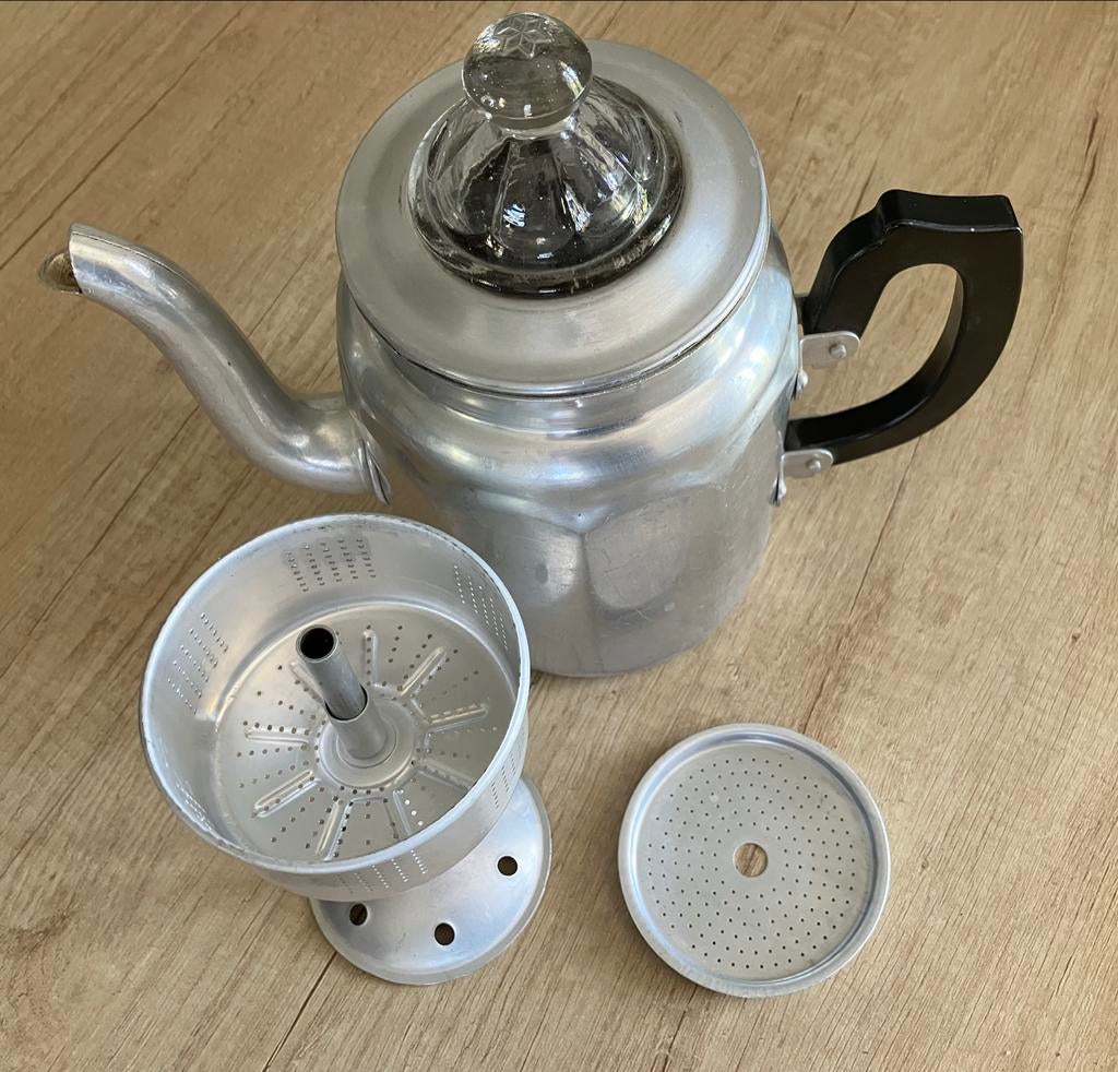 Vintage Aluminium Percolator Koffiepot, Ophalen of Verzenden