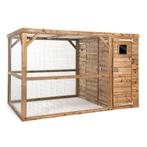 Vogel voliere Timo met nachthok en sluis, Dieren en Toebehoren, Vogels | Hokken en Kooien, Ophalen of Verzenden, Nieuw, Hout, Volière