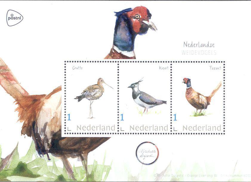 vel persoonlijke zegels postfris nederlandse weidevogels, Postzegels en Munten, Postzegels | Nederland, Ophalen of Verzenden, Na 1940