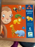 Djeco puzzels dieren, Ophalen of Verzenden, Minder dan 10 stukjes, Zo goed als nieuw