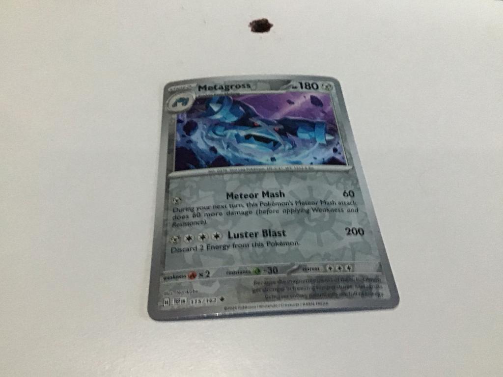 Pokémon Kaart Metagross 115/162 Holo Rare, Ophalen of Verzenden, Gebruikt, Losse kaart, Foil
