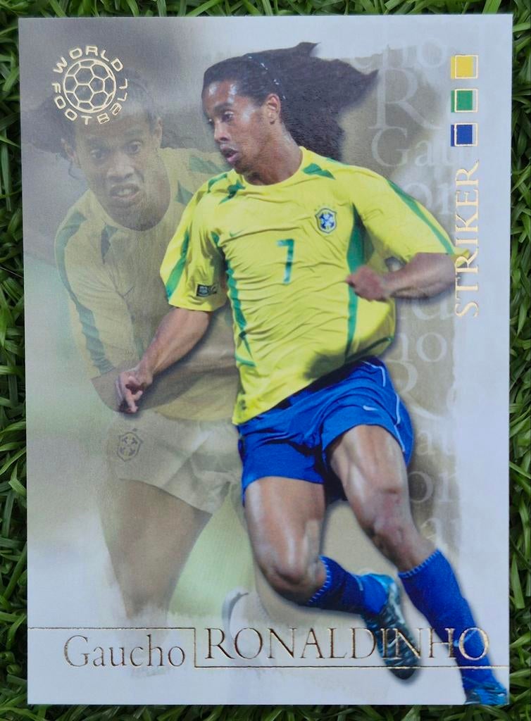 Futera, Ronaldinho - Brazilië, 2004, Ophalen of Verzenden, Zo goed als nieuw, Buitenlandse clubs, Poster, Plaatje of Sticker