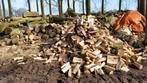 Mooie mix brandhout / kachelhout / openhaardhout / haardhout, Tuin en Terras, Haardhout, 3 tot 6 m³, Ophalen, Eikenhout, Blokken