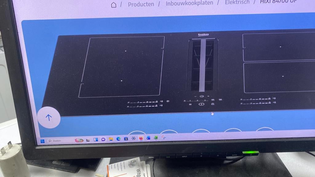 Inductie kookplaat Beko 80cm, Ophalen of Verzenden, Zo goed als nieuw, Onbekend