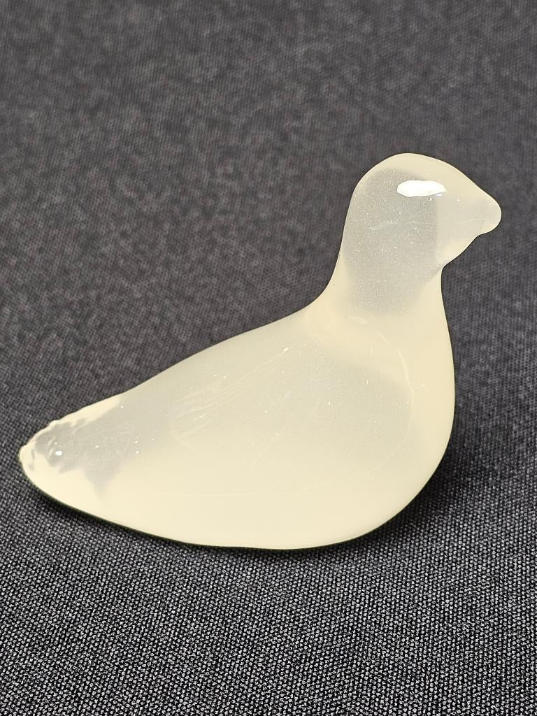 # Hadeland opaline wit glazen vogel gemarkeerd uit noorwegen, Verzamelen, Ophalen of Verzenden, Gebruikt, Dier