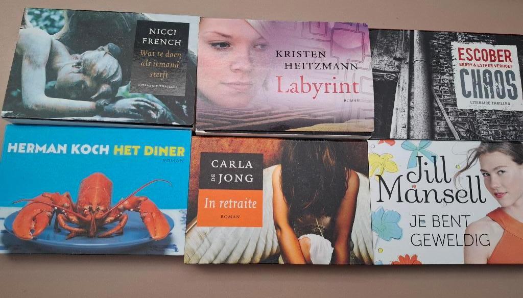 6 dwarsliggers:nrs.2,17,36,55,86,352 oa:Escober&Carla deJong, Ophalen of Verzenden, Gelezen, Nederland