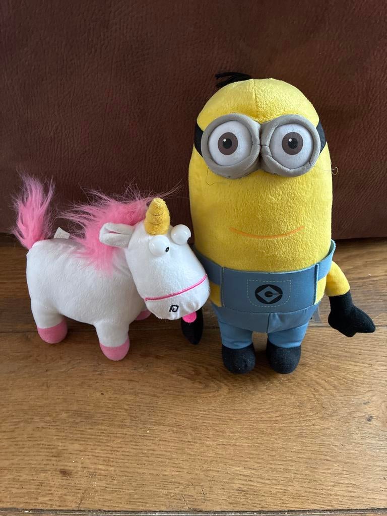 Minion en Eenhoorn Knuffels - Zo goed als nieuw, Ophalen of Verzenden, Zo goed als nieuw, Klein (minder dan 20 cm), Eenhoorn
