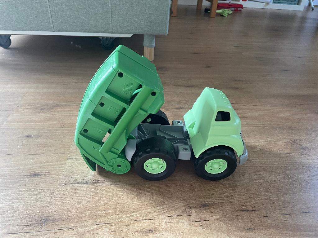 Green toys vuilniswagen, Kinderen en Baby's, Speelgoed | Speelgoedvoertuigen, Ophalen, Zo goed als nieuw