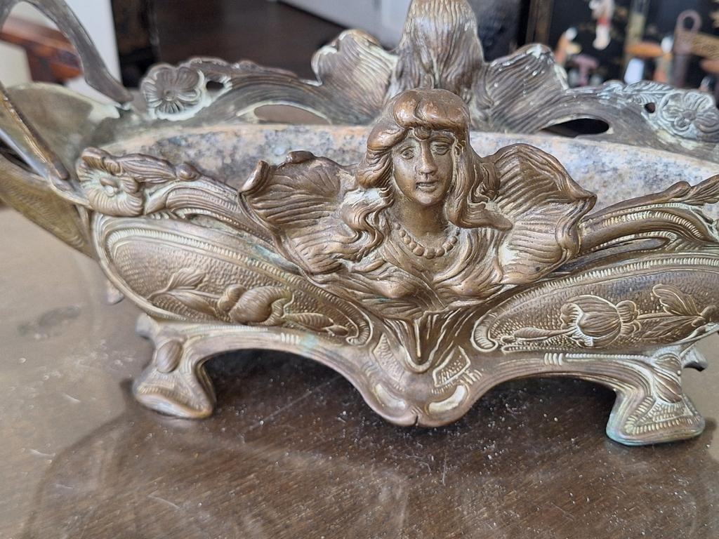 Antieke Art Nouveau Jardinière uit Frankrijk, Antiek en Kunst, Ophalen of Verzenden