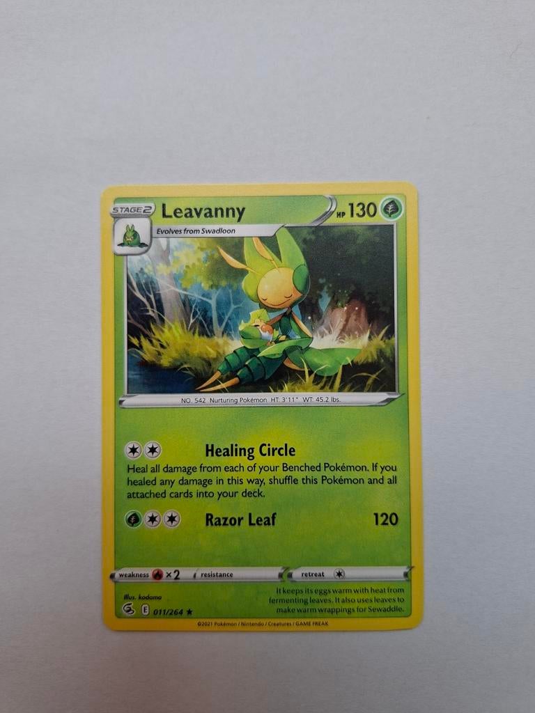 Leavanny Pokémon kaart (011/264) - Fusion Strike, Ophalen of Verzenden, Zo goed als nieuw, Losse kaart