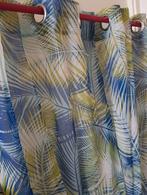 Transparante gordijnen met palmbladprint, Huis en Inrichting, Stoffering | Gordijnen en Lamellen, 100 tot 150 cm, 200 cm of meer