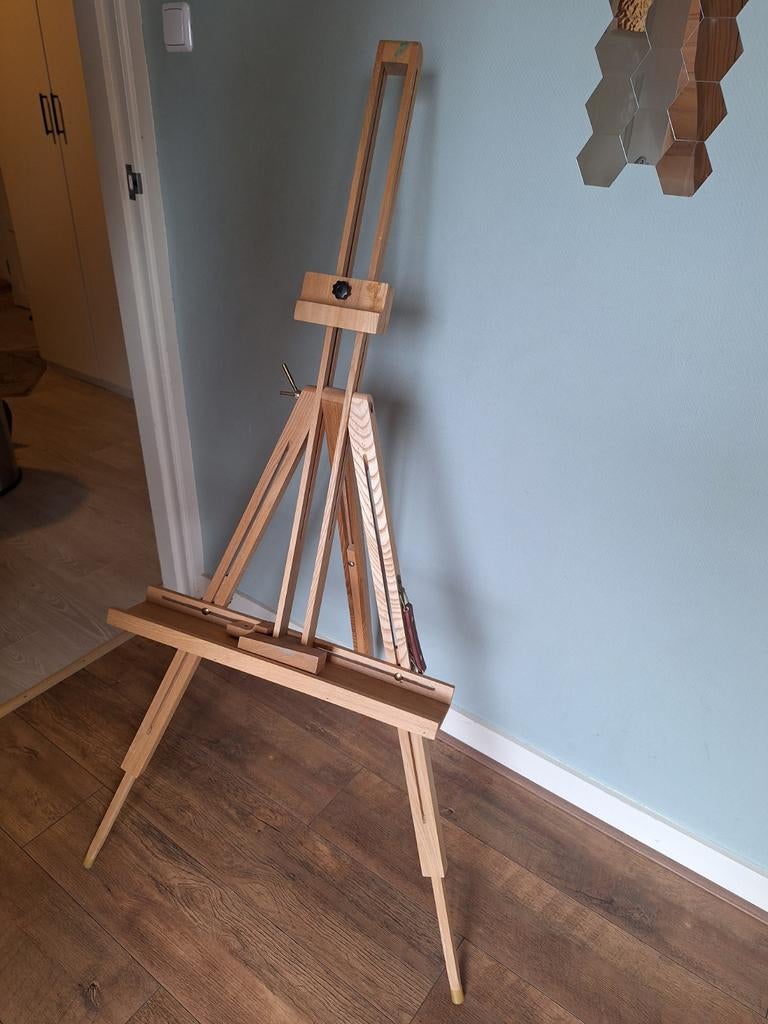 Houten schildersezel - Perfect voor kunstenaars, Hobby en Vrije tijd, Schilderen, Ophalen, Zo goed als nieuw, Ezel