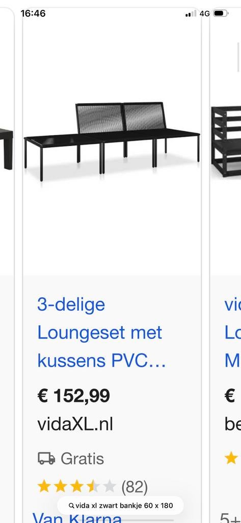 Tuinbank met 3 zitplaatsen, Tuin en Terras, Tuinbanken, Ophalen, Gebruikt, Metaal