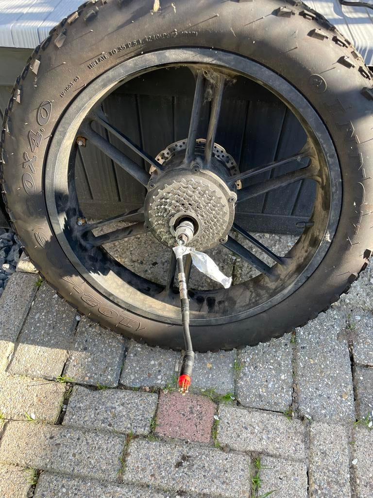 Fatbike wiel met motor en band 20x4.0, Gebruikt, Fatbike, Rubber, Ophalen