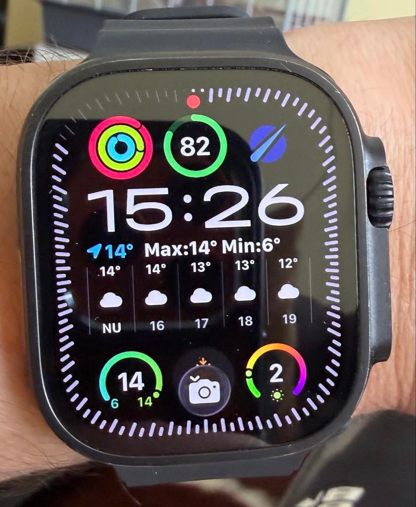 Apple Watch Ultra 2 49mm Titanium (Cellular), Ophalen, IOS, Zo goed als nieuw, Waterdicht