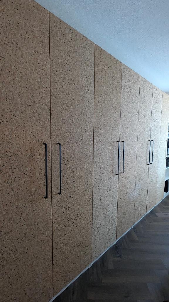 IKEA PAX Kledingkast Set 5x – KIRKENES kurk deuren, Overige materialen, Gebruikt, 200 cm of meer, Pax