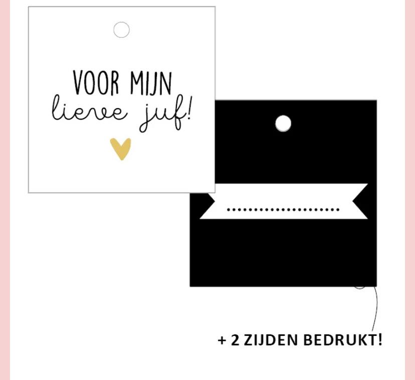 Cadeau labels voor mijn lieve juf!, Ophalen of Verzenden, Nieuw