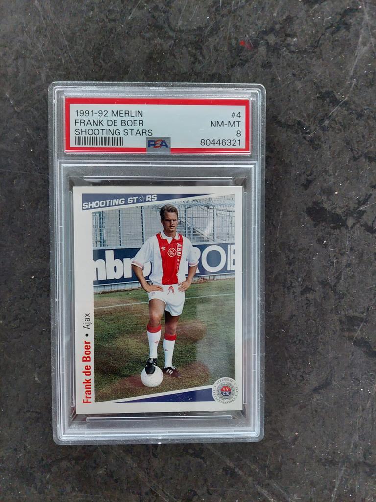 1991 Frank de Boer PSA 8 Ajax Shooting Stars, Ophalen of Verzenden, Zo goed als nieuw, Plaatje