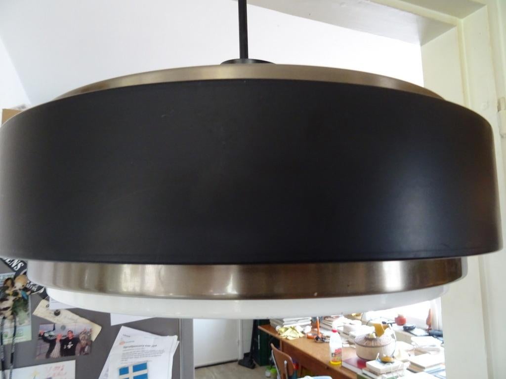 Vintage design hanglamp Hiemstra Evolux mod 8063 Space age, Space Age, Gebruikt, Hiemstra Evolux, Ophalen of Verzenden