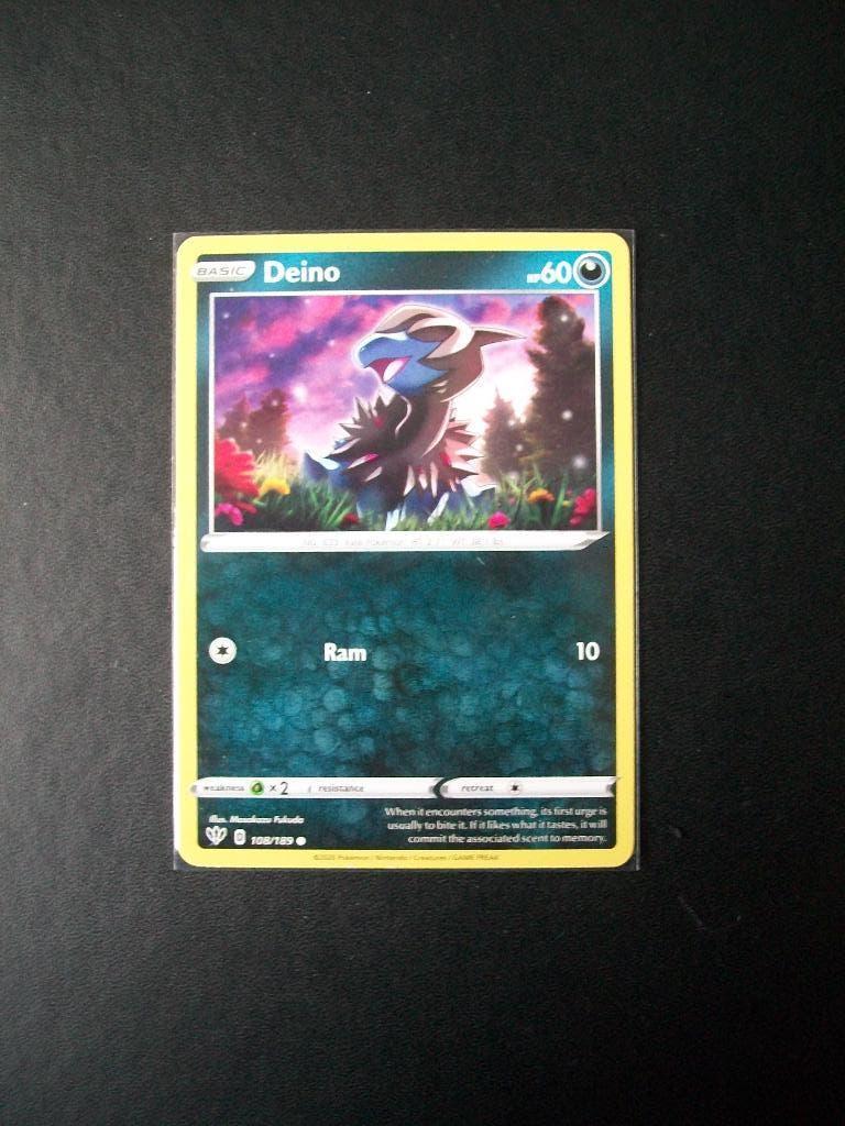 1031. Nieuwe Pokemon Kaart DEINO hp 60 (108/189) 2020, Verzenden, Nieuw, Losse kaart