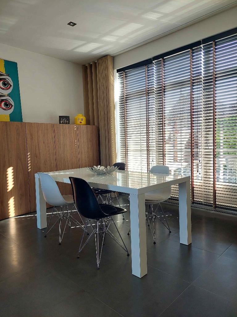 Hippe keukentafel met stoelen, Huis en Inrichting, Tafels | Eettafels, Ophalen, 50 tot 100 cm, Zo goed als nieuw, Vijf personen of meer