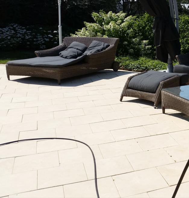 Terrastegels 40 x 40 cm GEEL, Tuin en Terras, Tegels en Klinkers, Ophalen, Gebruikt, 10 m² of meer, Beton