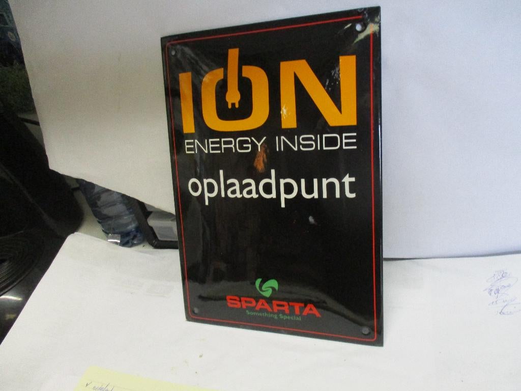 Sparta IQN Emaille Bord, Verzenden, Zo goed als nieuw, Reclamebord