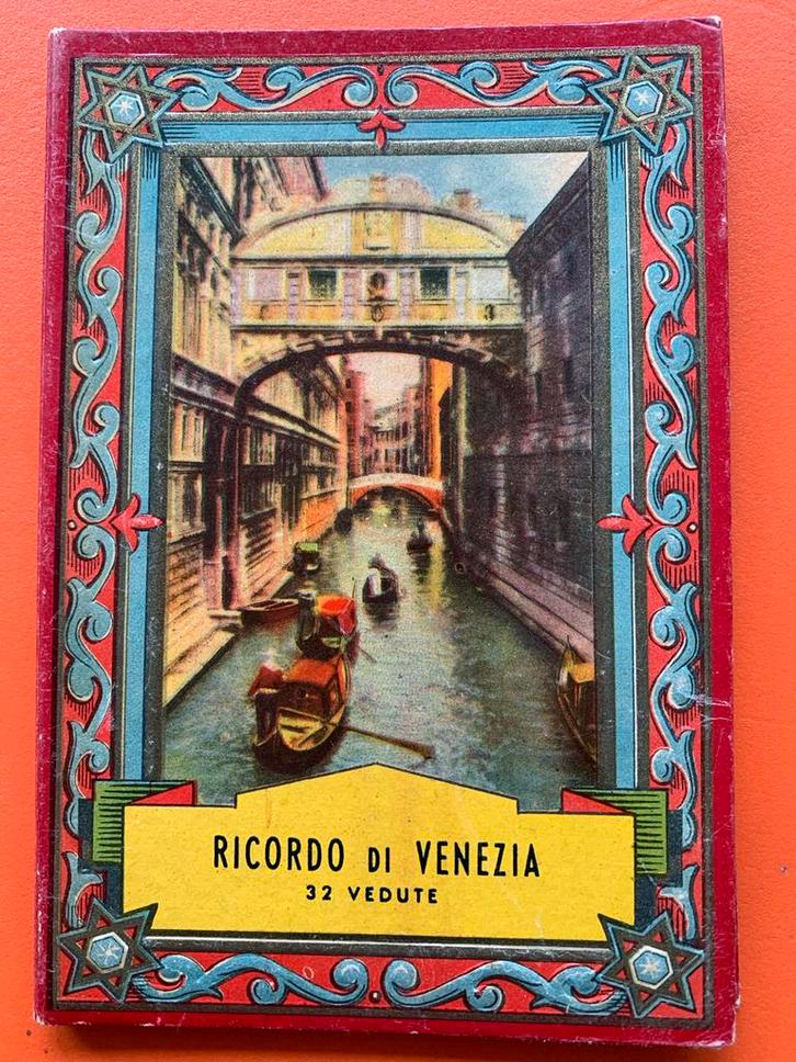 Ricordo di VENEZIA - Leporello fotoboekje (sepia), 32 foto's, Verzamelen, Foto's en Prenten, Gebruikt, Foto, Buitenland, 1940 tot 1960